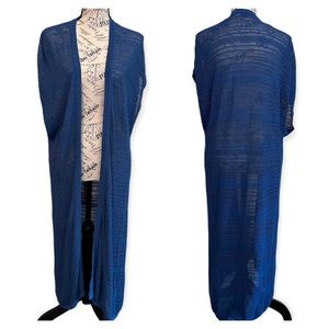 August silk brand short sleeve maxi length cardigan size large